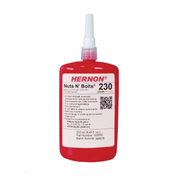 250ml bottle of Nuts N Bolts 230
